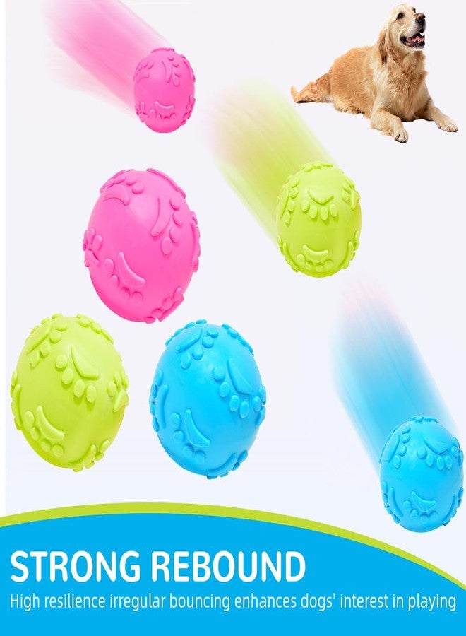 Qpets® Dog Ball Toys, 2.5 Inch Interactive Squeaky Fetch Game Balls with 3 Colors & Cute Paws Design, TPR Chew-Resistant Pet Safe Toys for Small Dogs Cats Throw and Catch (3 Pack) - Image 4